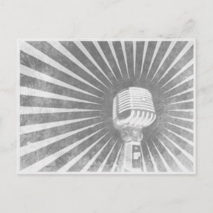 Briefkaart met Cool microfoon