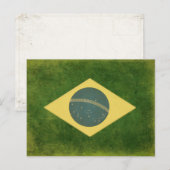 Briefkaart met de Braziliaanse vlag Cool (Voorkant / Achterkant)