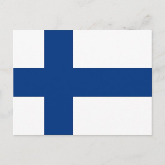 Briefkaart met de Finse vlag (Voorkant)