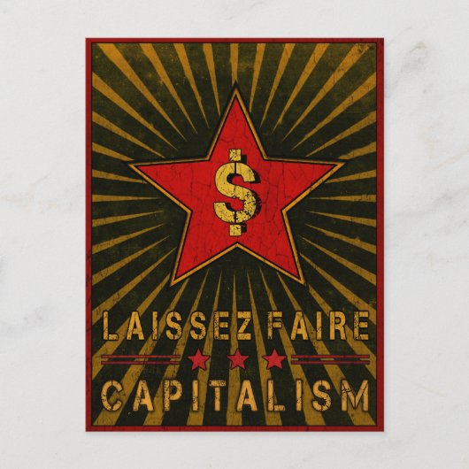 Briefkaart met de groeten van het Laissez Faire Ca (Voorkant)