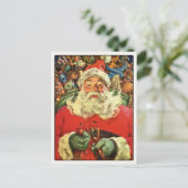 Briefkaart met de Kerstman Groeten (Staand voorkant)