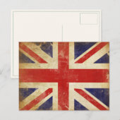 Briefkaart met de Vintage Vlag van (Voorkant / Achterkant)