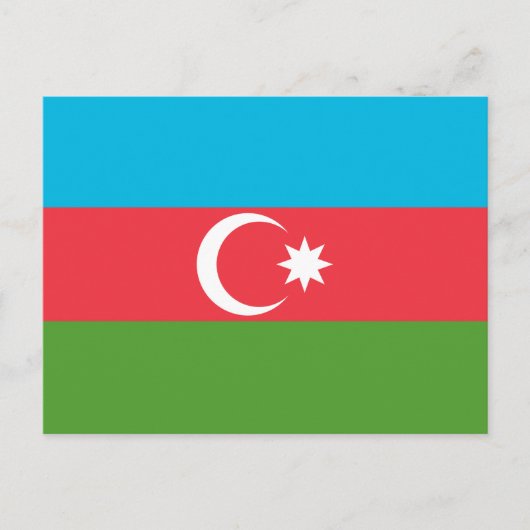 Briefkaart met de vlag van Azerbeidzjan (Voorkant)