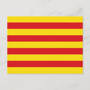 Briefkaart met de vlag van Catalonië