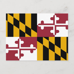 Briefkaart met de vlag van de staat Maryland - Ver