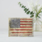 Briefkaart met de  vlag van de VS (Staand voorkant)