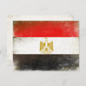 Briefkaart met de vlag van Egypte (Voorkant / Achterkant)