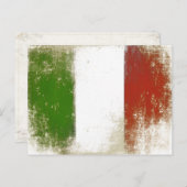 Briefkaart met de  vlag van Italië (Voorkant / Achterkant)