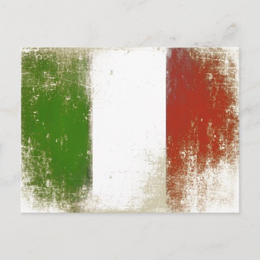 Briefkaart met de  vlag van Italië (Voorkant)