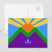 Briefkaart met de vlag van Manitou Springs (Voorkant / Achterkant)