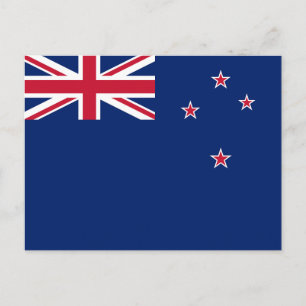Briefkaart met de vlag van Nieuw-Zeeland