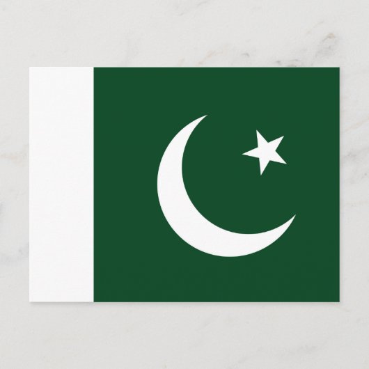 Briefkaart met de vlag van Pakistan (Voorkant)