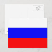 Briefkaart met de vlag van Rusland (Voorkant / Achterkant)