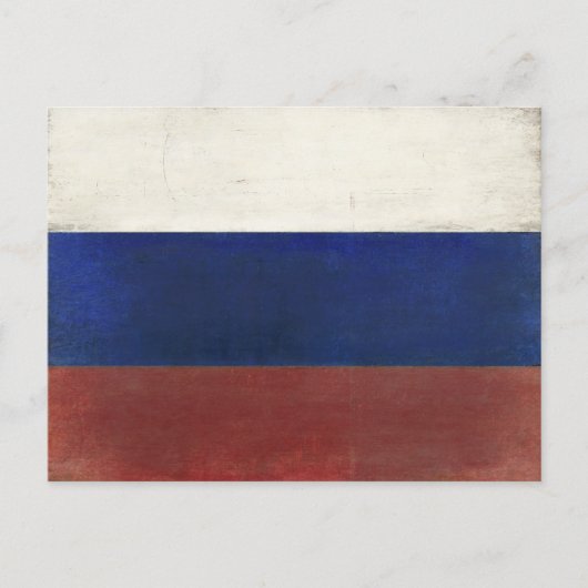 Briefkaart met de vuile vlag uit Rusland (Voorkant)