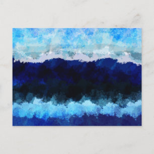 Briefkaart met digitale golfkunst