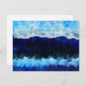 Briefkaart met digitale golfkunst (Voorkant / Achterkant)