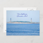 Briefkaart met dubbele vuurtoren (Voorkant / Achterkant)