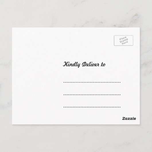 Briefkaart met een liefdesweduwenrepetitie (Achterkant)