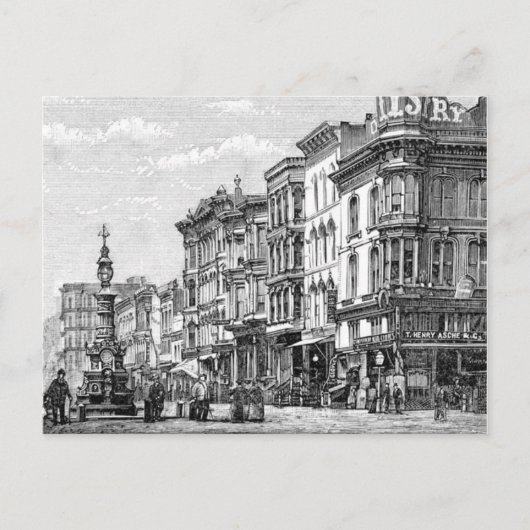 Briefkaart met een oud imago in San Francisco (Voorkant)