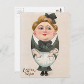 Briefkaart met eiermazen bij Pasen (Voorkant / Achterkant)