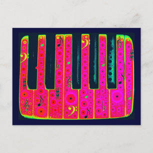 Briefkaart met elektrische sleutels