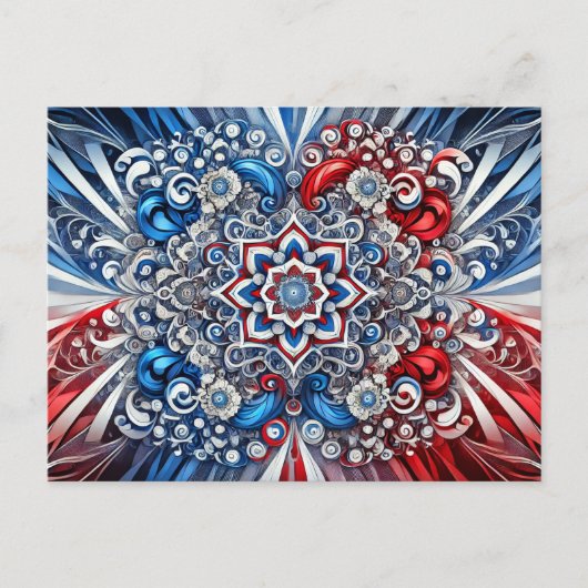 Briefkaart met Franse kleuren Design (Voorkant)