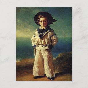 Briefkaart met Franz Winterhalter schilderen