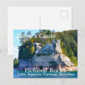 Briefkaart met gekonfijte Rocks als kasteel van Mi (Voorkant / Achterkant)