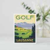 Briefkaart met  Golf-Poster afdrukken (Staand voorkant)