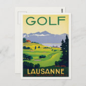 Briefkaart met  Golf-Poster afdrukken (Voorkant / Achterkant)