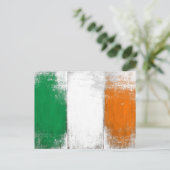 Briefkaart met Grungy  Ierse vlag (Staand voorkant)