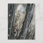 Briefkaart met haunted Forest Moon Halloween (Voorkant)