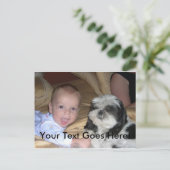 Briefkaart met het Afbeelding en de Tekst van de (Staand voorkant)