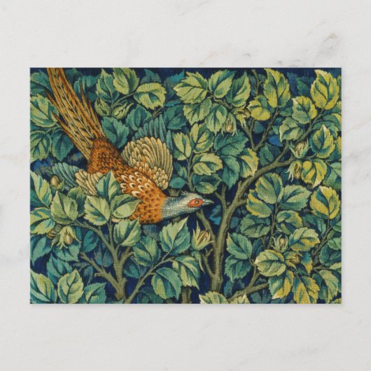 BRIEFKAART MET HET ONTWERP VAN WILLIAM MORRIS "PHE (Voorkant)