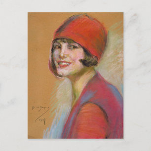 Briefkaart met het schilderen van Alice Pike Barne