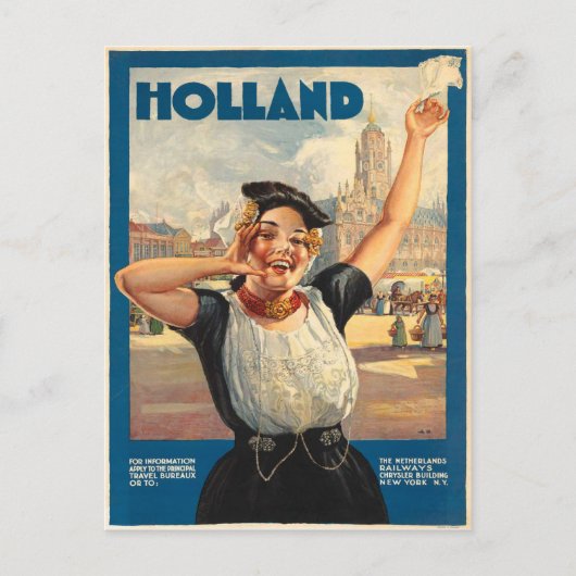 Briefkaart met Holland Poster afdrukken (Voorkant)