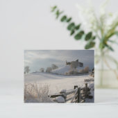 Briefkaart met Hume Castle in Winter (Staand voorkant)