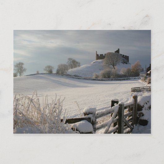 Briefkaart met Hume Castle in Winter (Voorkant)
