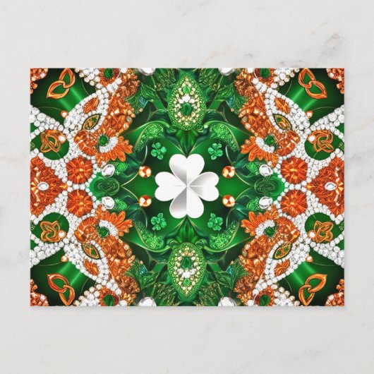 Briefkaart met Ierland Kleuren Design (Voorkant)