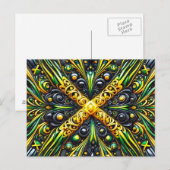 Briefkaart met Jamaicaanse kleuren Design (Voorkant / Achterkant)