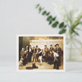 Briefkaart met John George Brown schilderen (Staand voorkant)