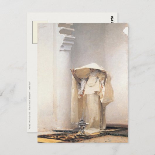 Briefkaart met John Singer Sargent schilderen (Voorkant / Achterkant)