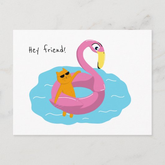 Briefkaart met kat (Voorkant)