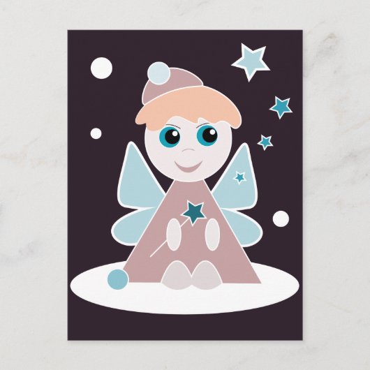 Briefkaart met kerstangel (Voorkant)