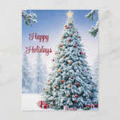 Briefkaart met kerstbomen (Voorkant)