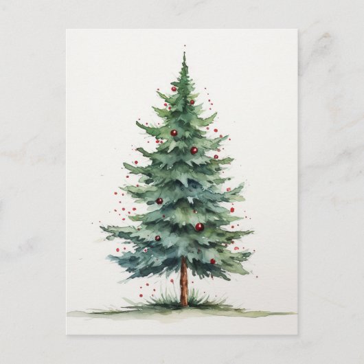 Briefkaart met kerstbomen (Voorkant)