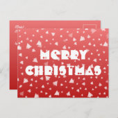 Briefkaart met kerstbomen (Voorkant / Achterkant)