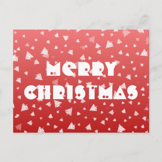 Briefkaart met kerstbomen (Voorkant)