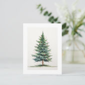 Briefkaart met kerstbomen (Staand voorkant)