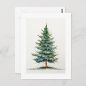 Briefkaart met kerstbomen (Voorkant / Achterkant)